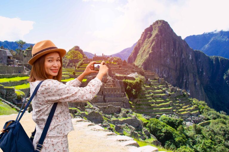 girl taking photo to mapi