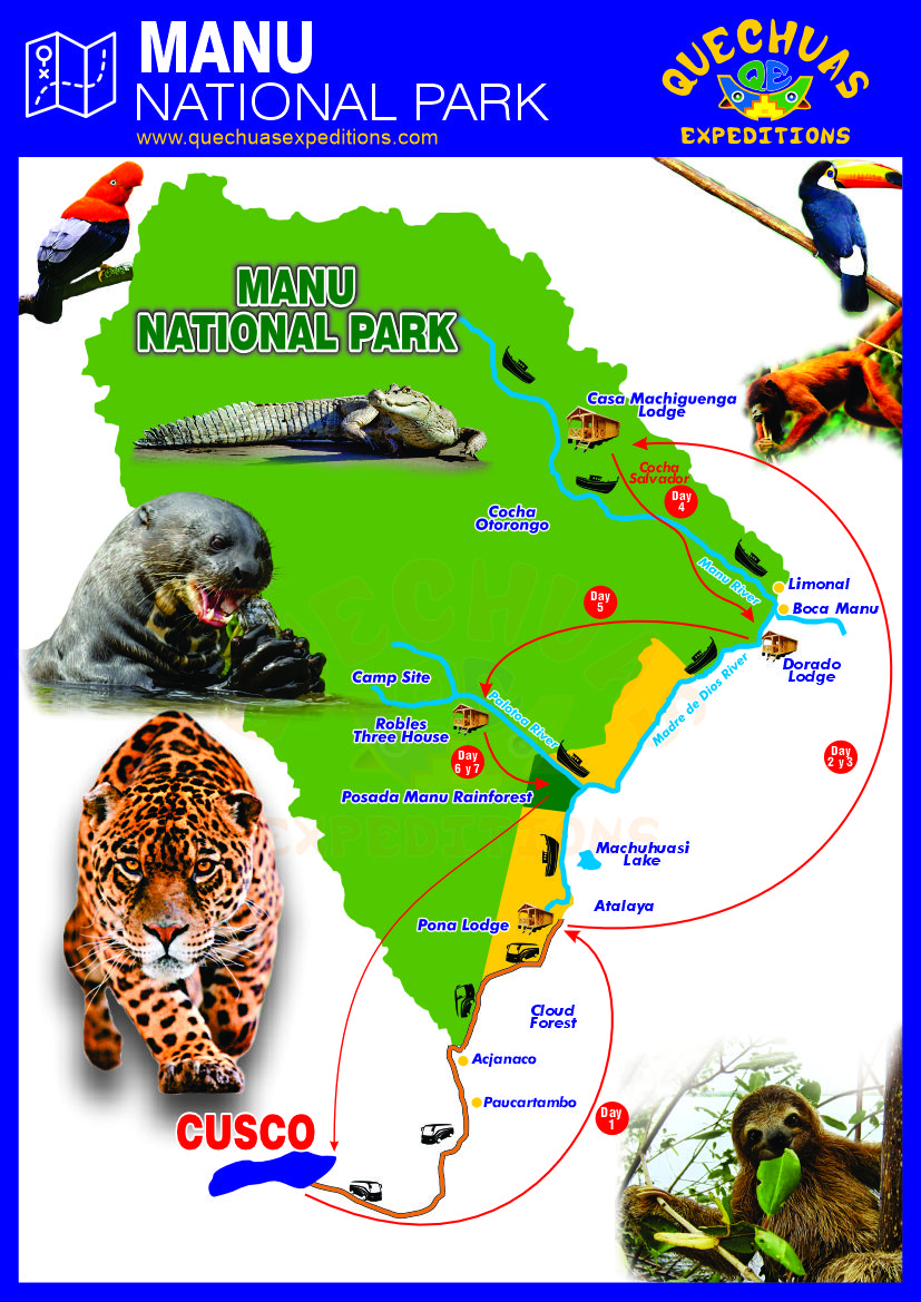Manu National Park Map